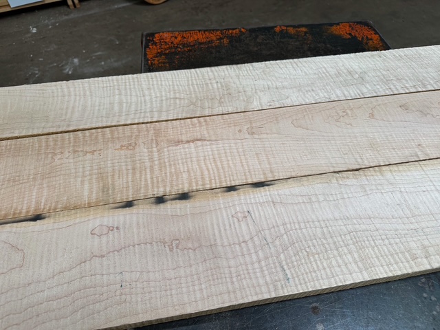 4/4 Curly Maple Lumber- DISCOUNT PRICING (50 board feet minimum)