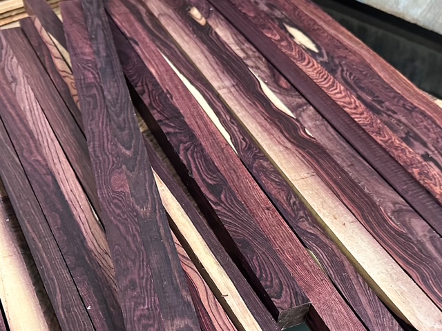 1" x 1" x 8-10" Mexican Kingwood (Camatillo) Turning Squares