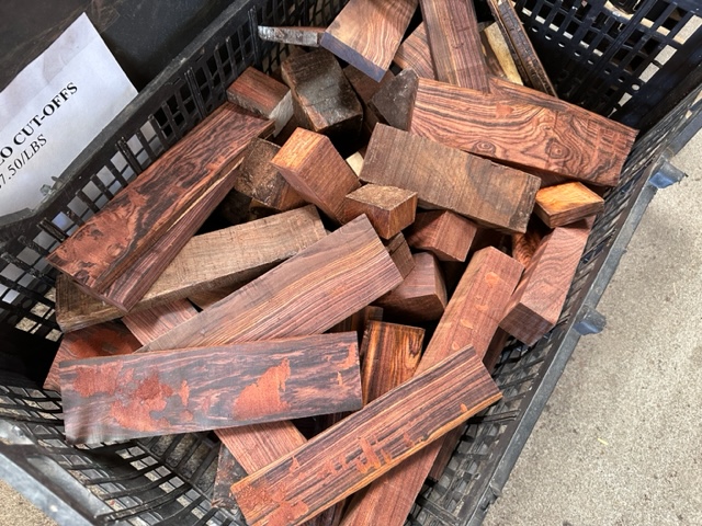 10 lbs Cocobolo Cut-Offs Pack (Shipping Included!)