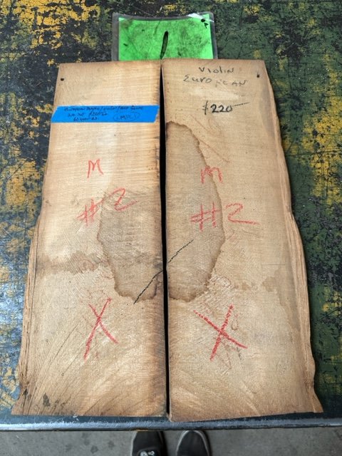 European Curly Maple Violin 2 pc Billet LMPC1